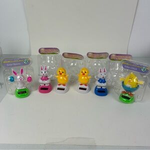 6 - NIB Solar-Powered 'Easter Themed' Dancers (3 Bunnies & 3 Chicks)